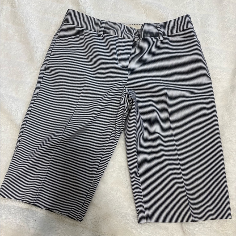 Express Editor dress shorts Bermuda knee length stripe 2 stripe